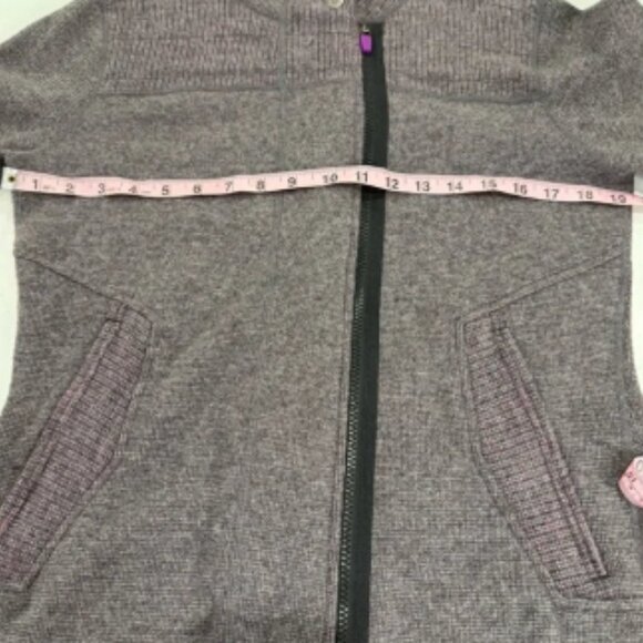 Title Nine Swacket Sweater Jacket Wool Blend Grey & Purple Women’s Size Medium - Picture 6 of 11